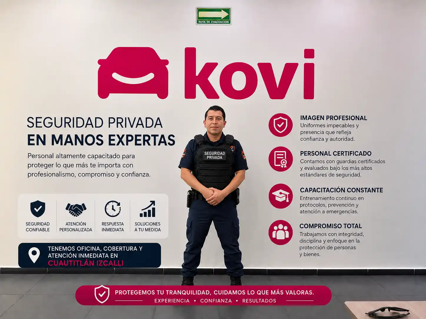 Guardias de seguridad privada en Pachuca